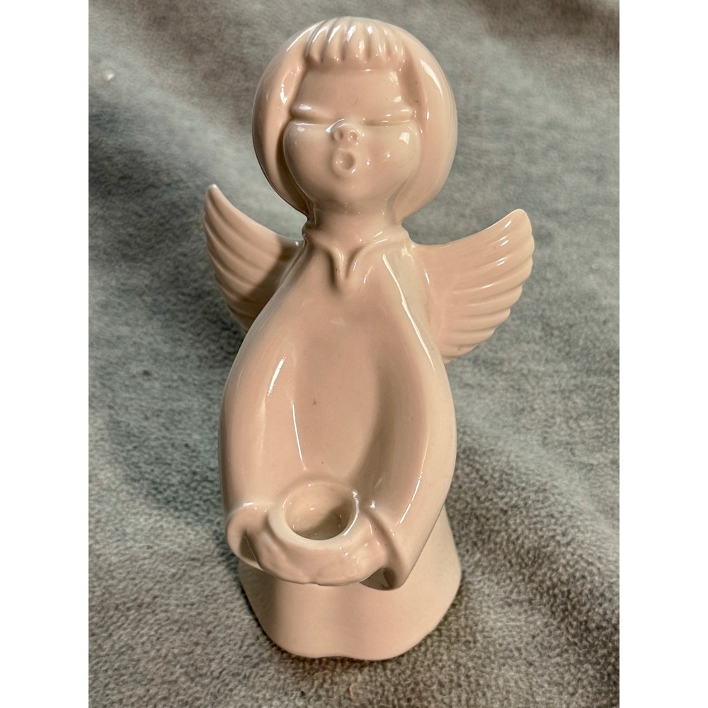 Vintage Dresden Germany‎ Ceramic Angel Figurine Singing Candle Holder Germany